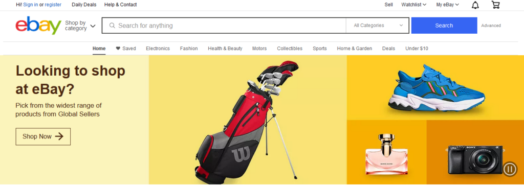 online selling platforms ebay image