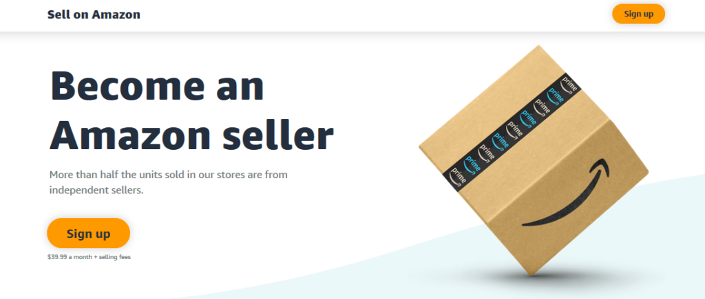 Selling on Amazon become a seller image