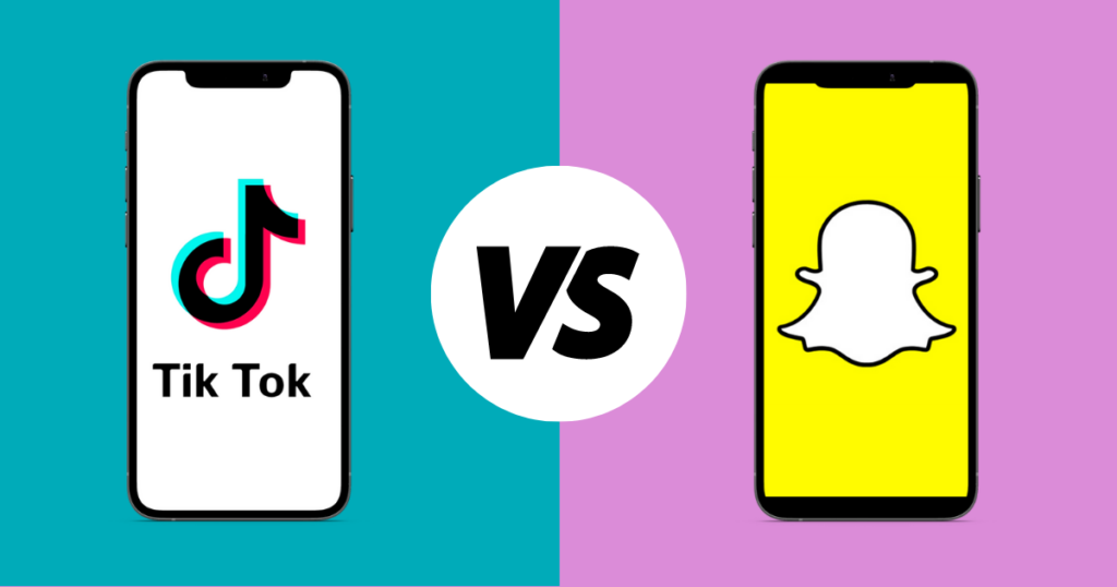 tiktok vs snapchat social platforms image