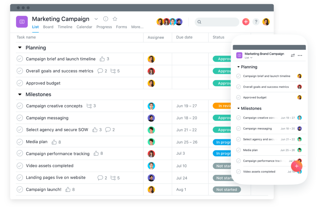 Online Sales Tools for 2022 asana