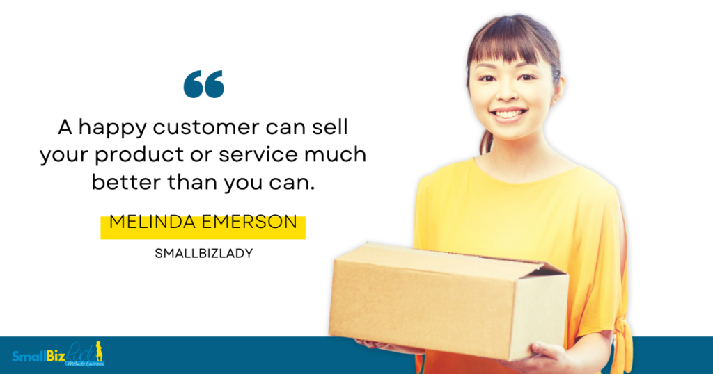 online reviews for your small business happy customer
